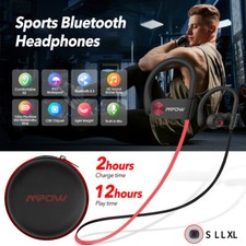 Mpow Wireless Bluetooth 5.3 Headset HiFi Stereo Headphone Sport Ear-Hook Earbuds