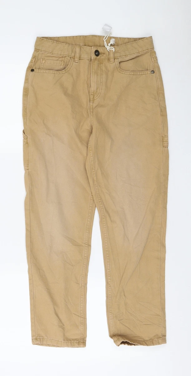 Marks and Spencer Boys Yellow Cotton Straight Jeans Size 10 11