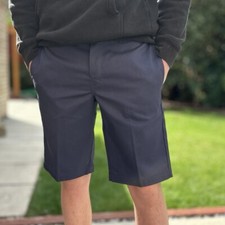 Dickies Navy Chino Shorts Waist 28" Men's Slim Fit STGT Workwear Trouser Shorts