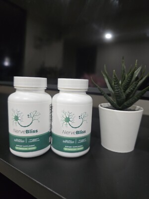 2 Pack-Nerve Bliss  Nerve Support Supplement NerveBliss 120 Caps fast shipping.