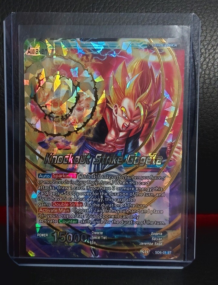 Knockout Strike Gogeta SD6-01 ST FOIL Dragon Ball Super Card Knockout Strike Gogeta SD6-01 ST FOIL Dragon Ball Super Card