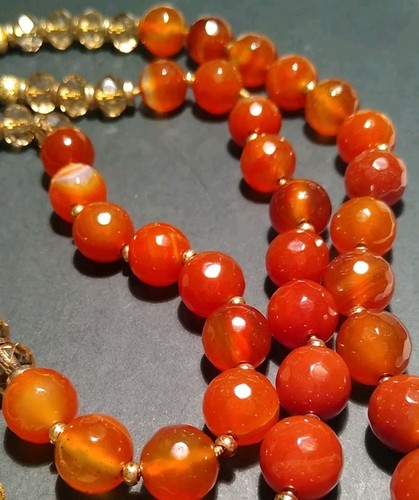 THE LIMITED Gold Tone Real Stone and Faceted Glass Bead Multi Strand Necklace! - Picture 8 of 9