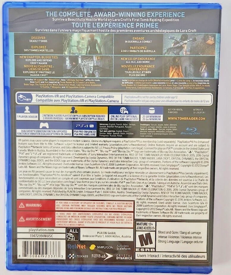 Rise + Shadow of the Tomb Raider + Tomb Raider Definitive Edition PS4 New Bundle - Image 3 of 4