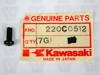 n.ss512 。.:* Kawasaki NOS NEW 220C0512 Black Screw 5x12 EX KZ KLT KLX ZX EX305