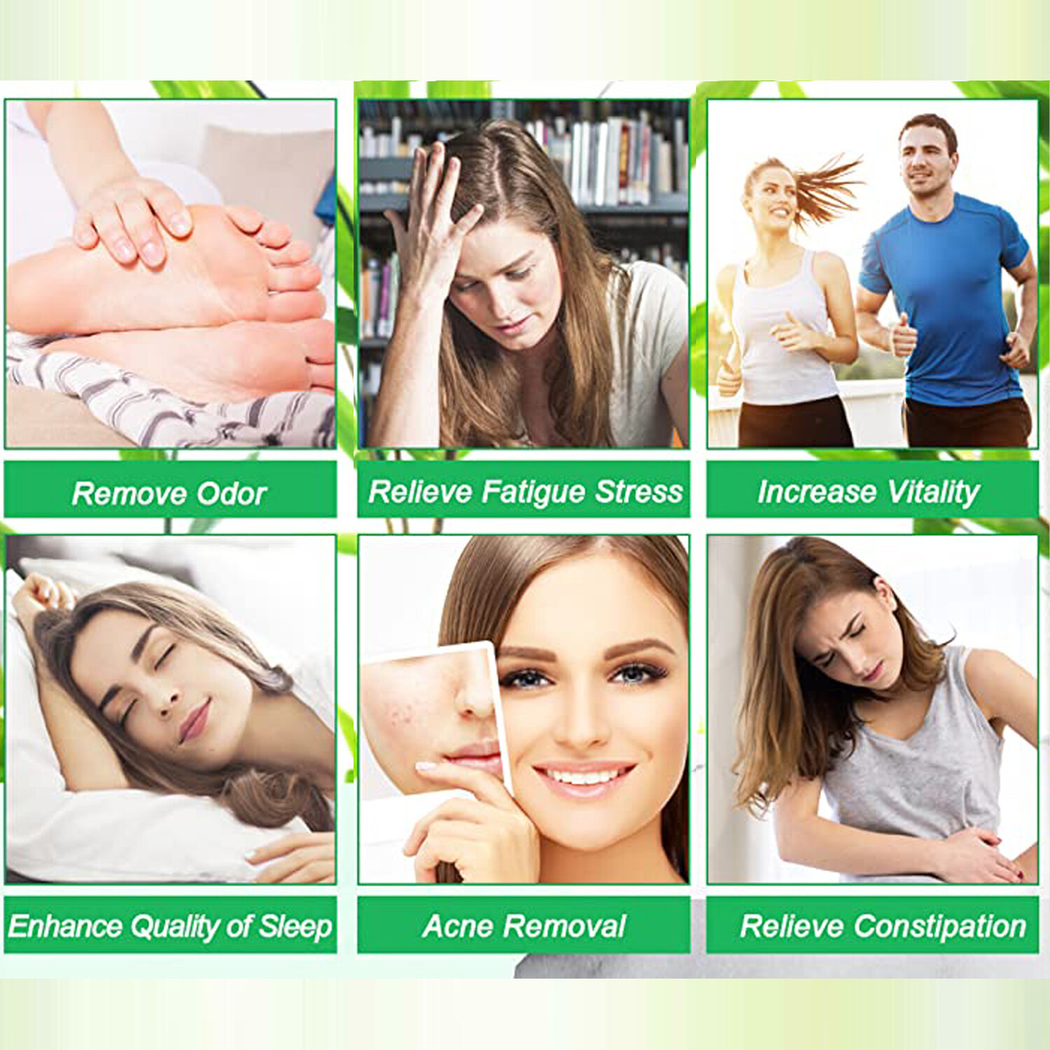 200pcs Foot Detox Pads Cleansing Patch Pain Relief Sooth Detoxify