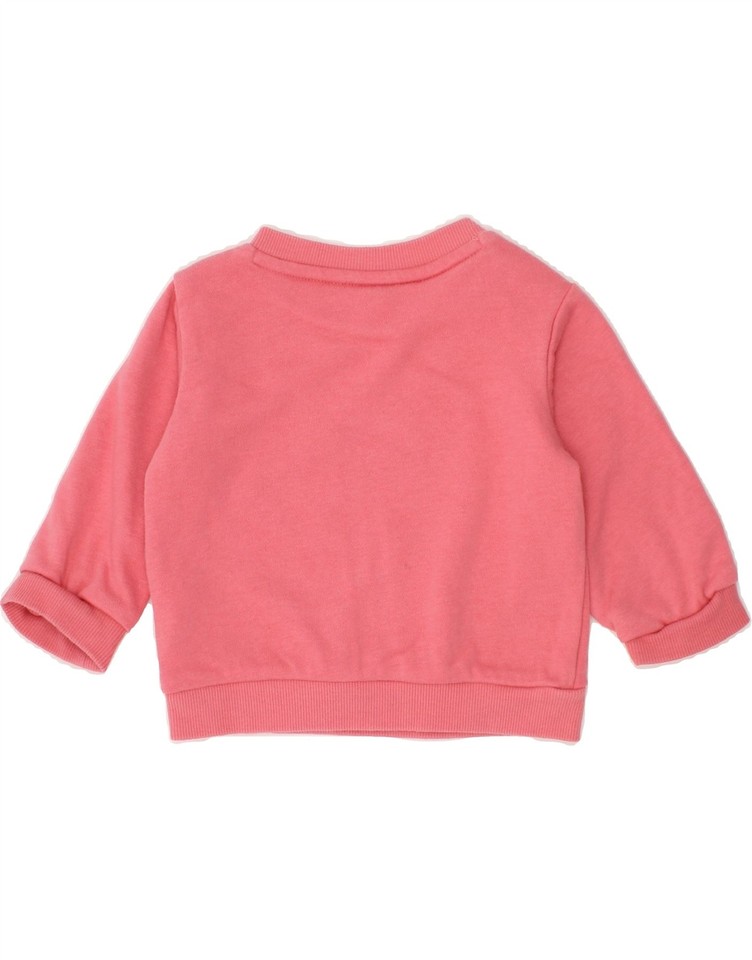 ADIDAS Baby Girls Graphic Sweatshirt Jumper 03 Months Pink Cotton BP13