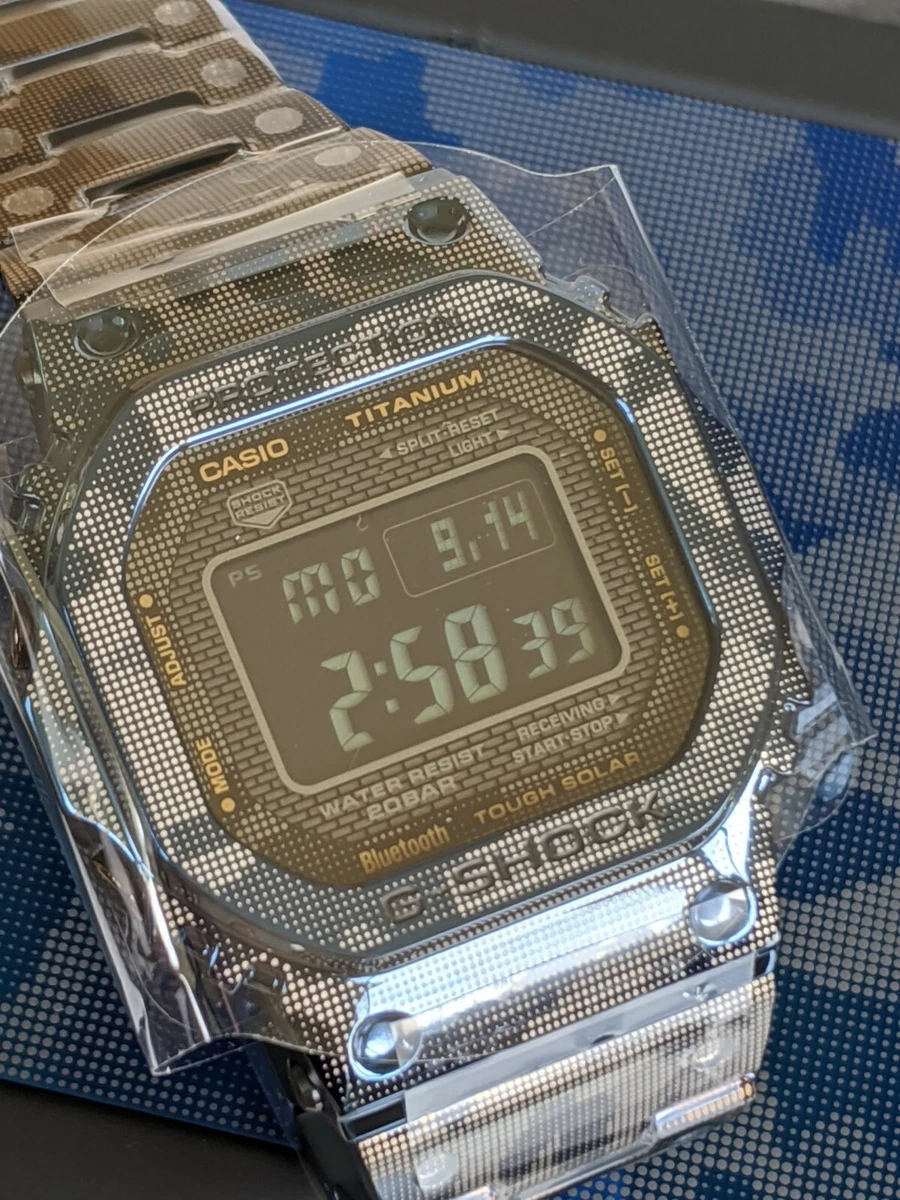 Casio G Shock GMWB5000TCF 2 BLUE FULL METAL CAMO TITANIUM Watch