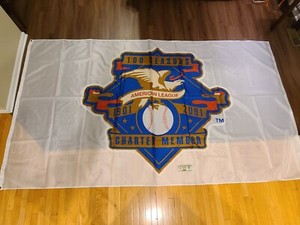 RARE Vintage Jacob's Field Cleveland OH Indians 100th Year Charter Stadium Flag!