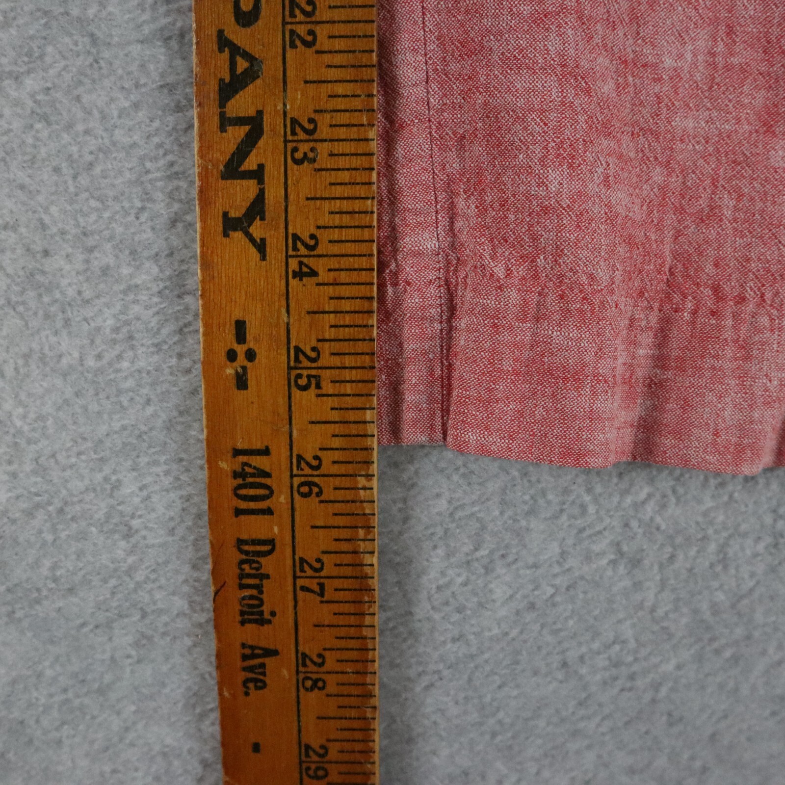 7th Avenue NY & Co Pants Womens 14 Linen Blend Chino Slacks Flat Front Red