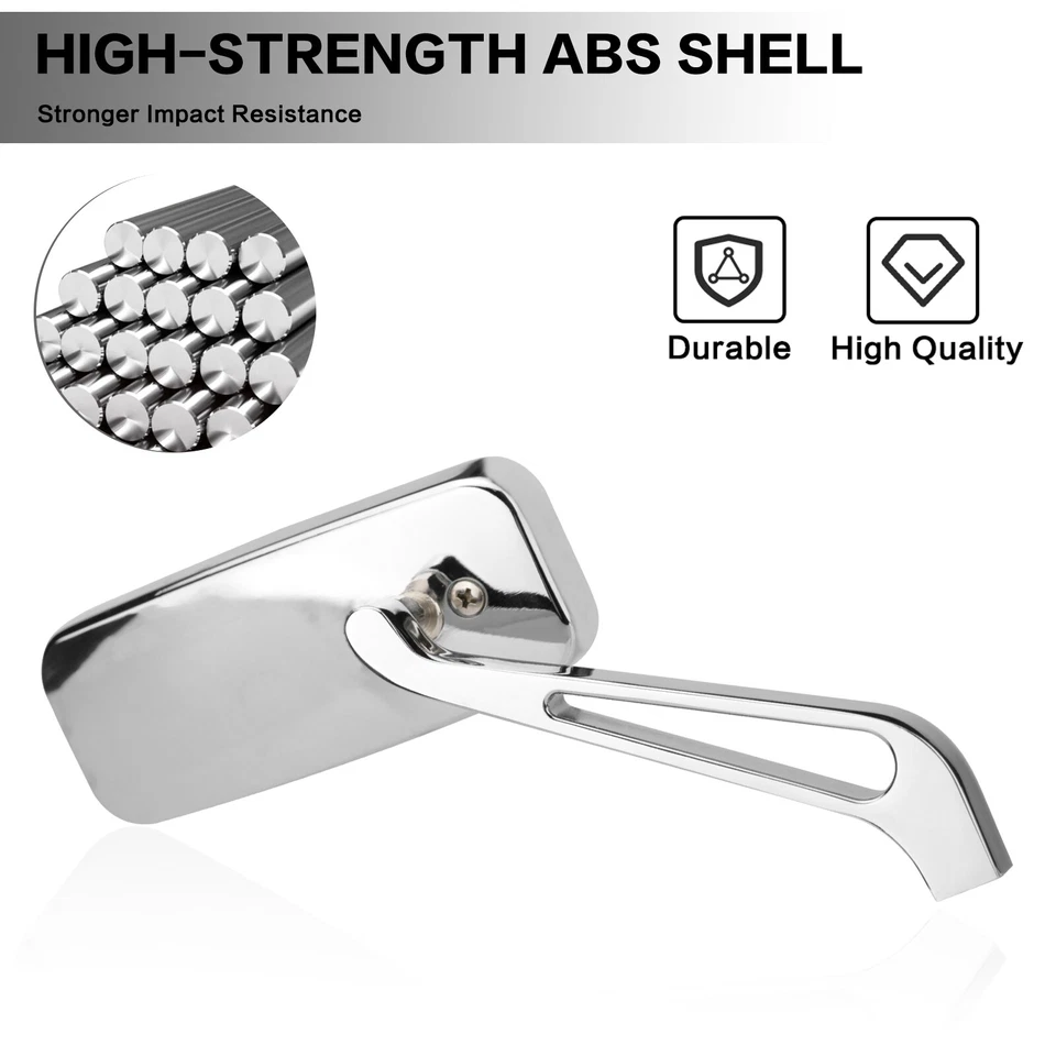 8mm 10mm Chrome Motorcycle Rear View Mirror For Harley Honda Suzuki Yamaha BMW Foto 4 de 4