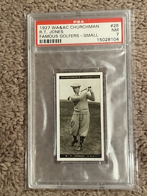 1927 WA & AC CHURCHMAN R.T JONES #28 Rookie Card FAMOUS GOLFERS-SMALL ...