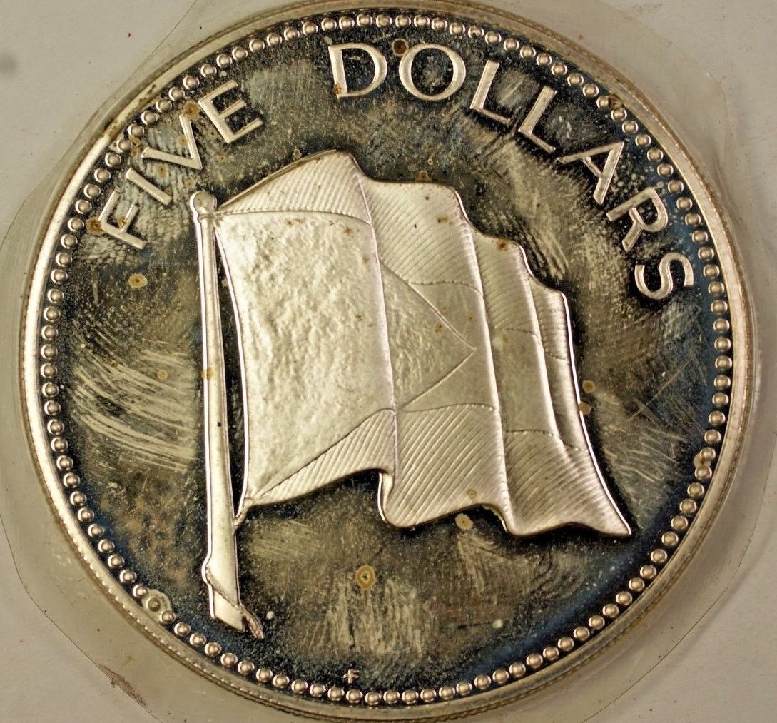 1974 Bahamas $5 Dollars Flag Silver Gem Proof Coin | eBay