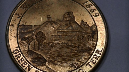 Moneda de recuerdo de medio dólar Green River Wyoming 1969 J Wesley Powell - Imagen 7 de 17