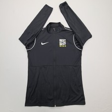 Nike Jacket Mens Medium Black Dri-Fit Fleece Full Zip Comfort Soccer Track