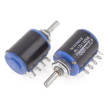 US Stock 2pc 22K ohm WXD3-12 Rotary Multi-turn Wirewound Precision Potentiometer