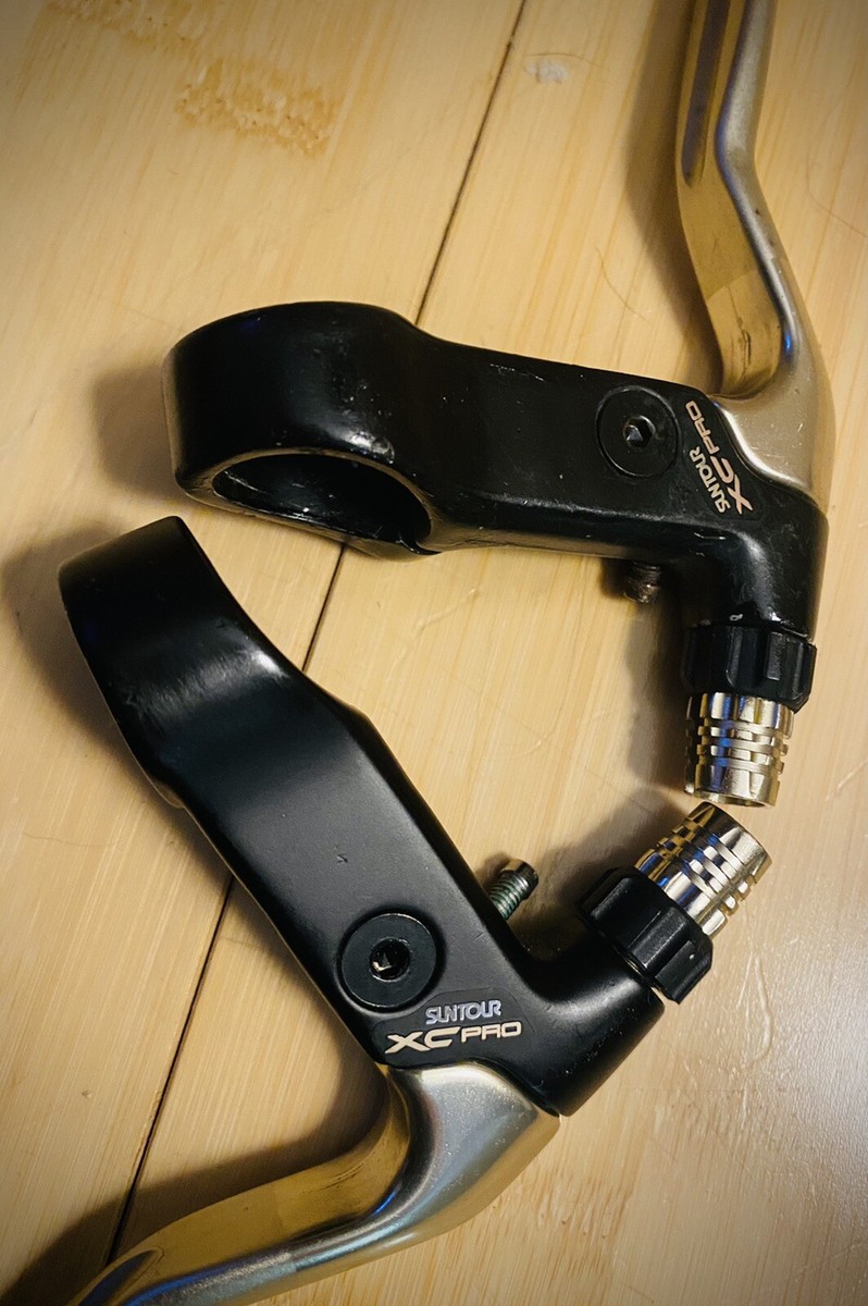 パーツ SUNTOUR XC PRO BRAKE LEVER & SHIFT LEVER NOS NEW Suntour XC PRO Brake Levers Black Mountain Bike BL