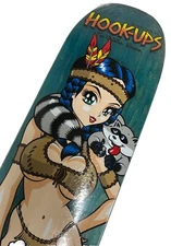 Vintage Brand New 2012 Hook Ups Skateboard Deck Pocahontas Anime Disney JK