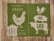 RETIRED⭐️Magnolia Design Co Adhesive Reusable Silkscreen Stencil  🐓Butt Nuggets