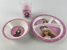 VINTAGE 90'S BARBIE PLATE CUP AND BOWL SET