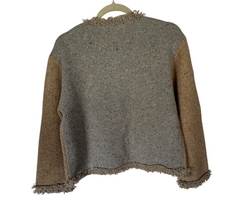 Giacca Lingua Franca Onassis maglia tweed in Granolia taglia large nuova con etichetta - Foto 2 di 5
