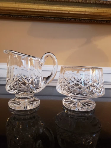 Waterford crystal sugar and creamer set vintage