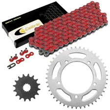 Red Drive Chain And Sprocket Kit for Suzuki GSX-R600 2001-2005