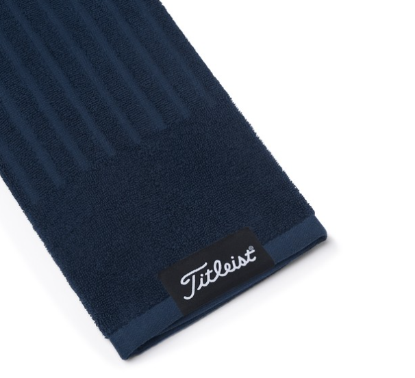 Serviette De Golf Titleist Players – Noir 20x40 Pouces – 100% Coton – Neuve Avec étiquette