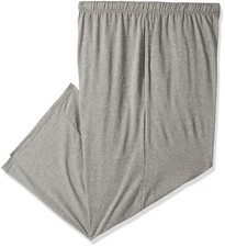 Mens 60 Cotton Solid Knit Sleep Pant w/Pockets and Drawstring,2XLarge Big Grey