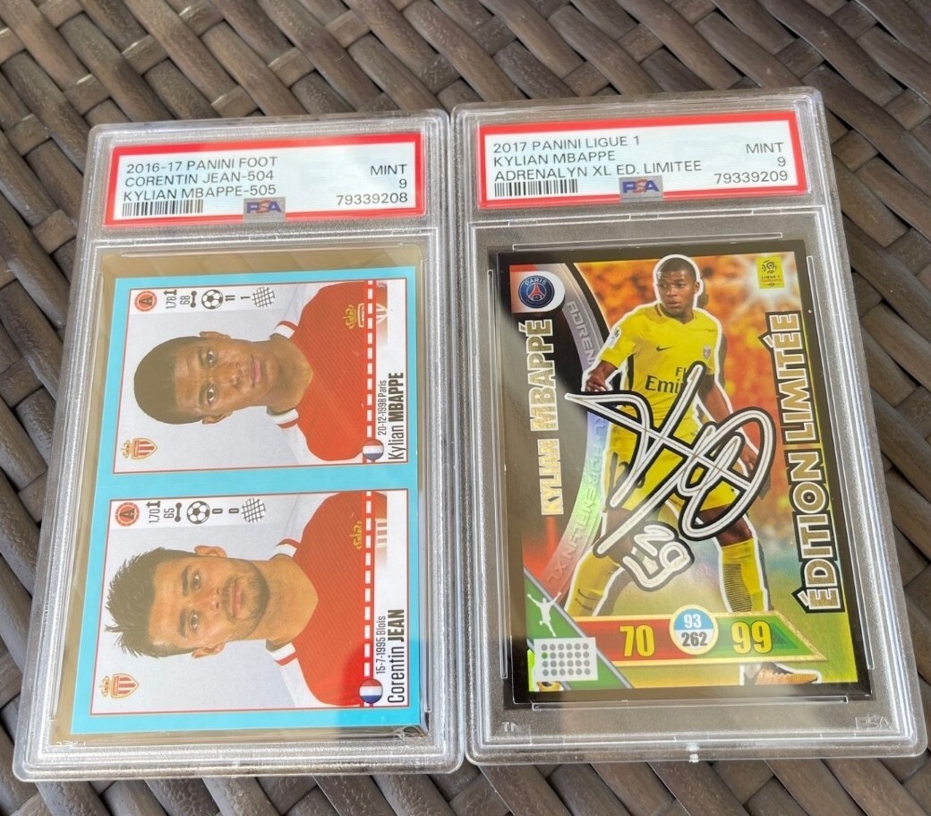 2016-17 Panini Foot Kylian Mbappé PSA 9 Rc #505 Rookie 2017