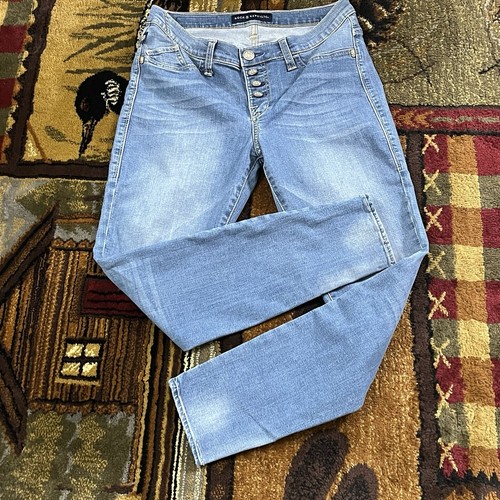 Rock & Republic Kashmiere Blue Denim Skinny Jeans Size 10 M - Picture 19 of 19