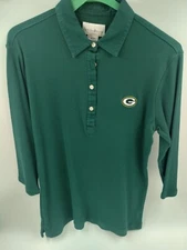 Green Bay Packers Cutter & Buck Women's Shirt Medium Free Shipping