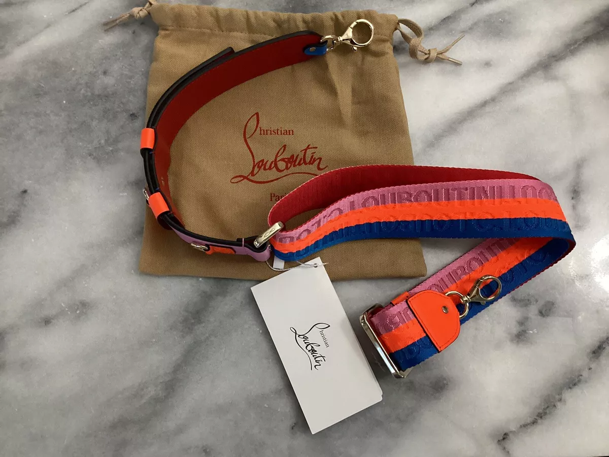 100% Authentic Christian Louboutin Bag Strap- Leather /nylon Multicolored