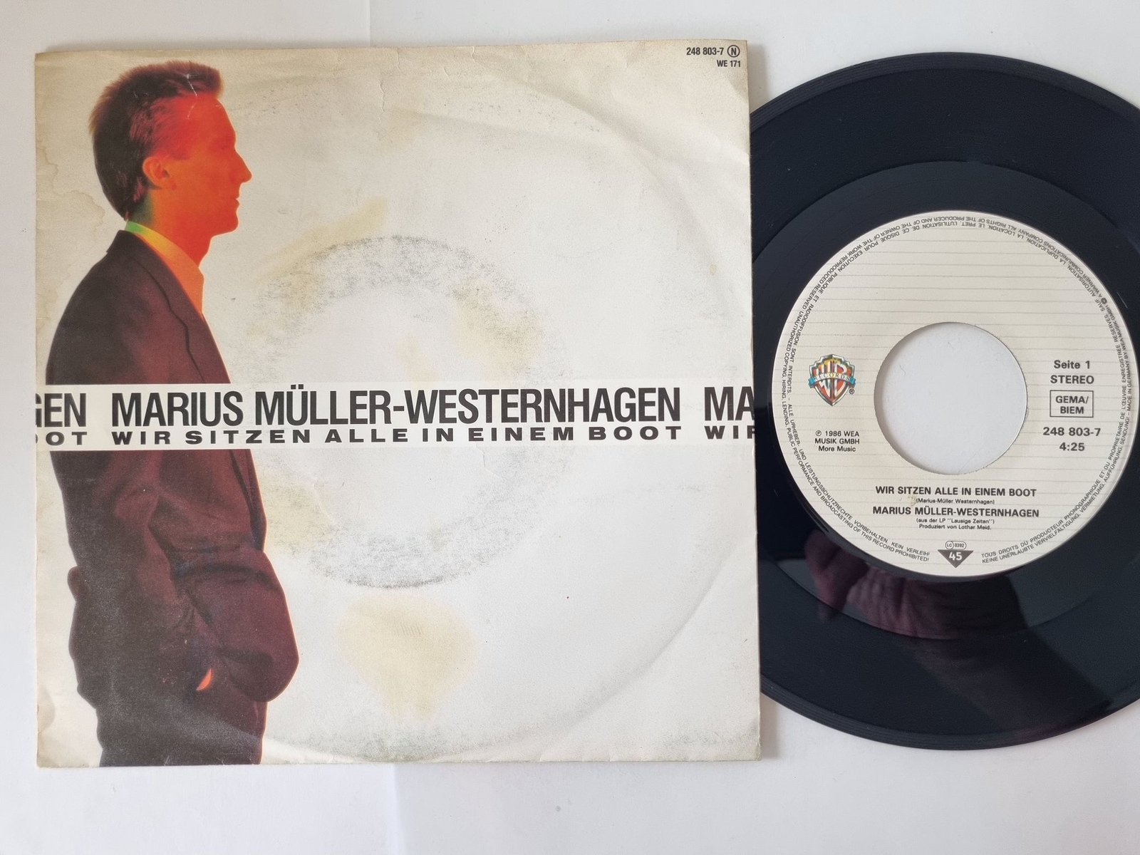 Marius Müller-Westernhagen - Wir Sitzen Alle In Einem Boot 7'' Vinyl Germany