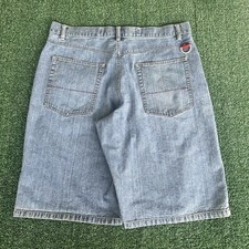 Vintage Y2K Tommy Hilfiger Baggy Skate Blue Jean Shorts 37x13"