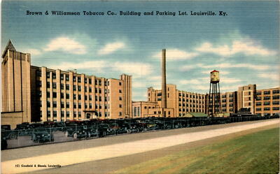 Brown & Williamson Tobacco Co., Building, Parking Lot, Louisville, Ky,  Postcard
