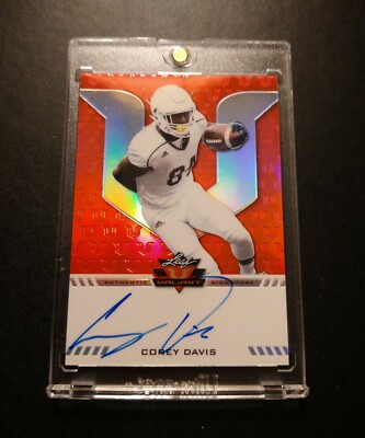 #1/1 Corey Davis Red Rookie Auto 2017 Leaf Valiant Autograph Titans West Mich
