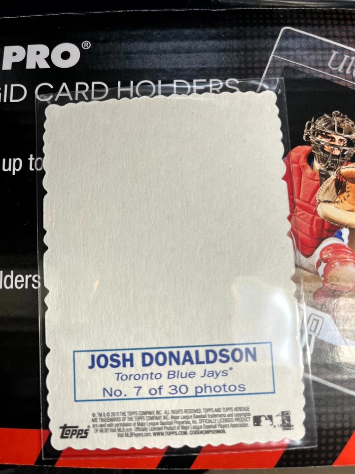 2018 Topps Heritage Baseball High Number '69 Deckle Edge #7 Josh Donaldson V851 - Image 2 of 2