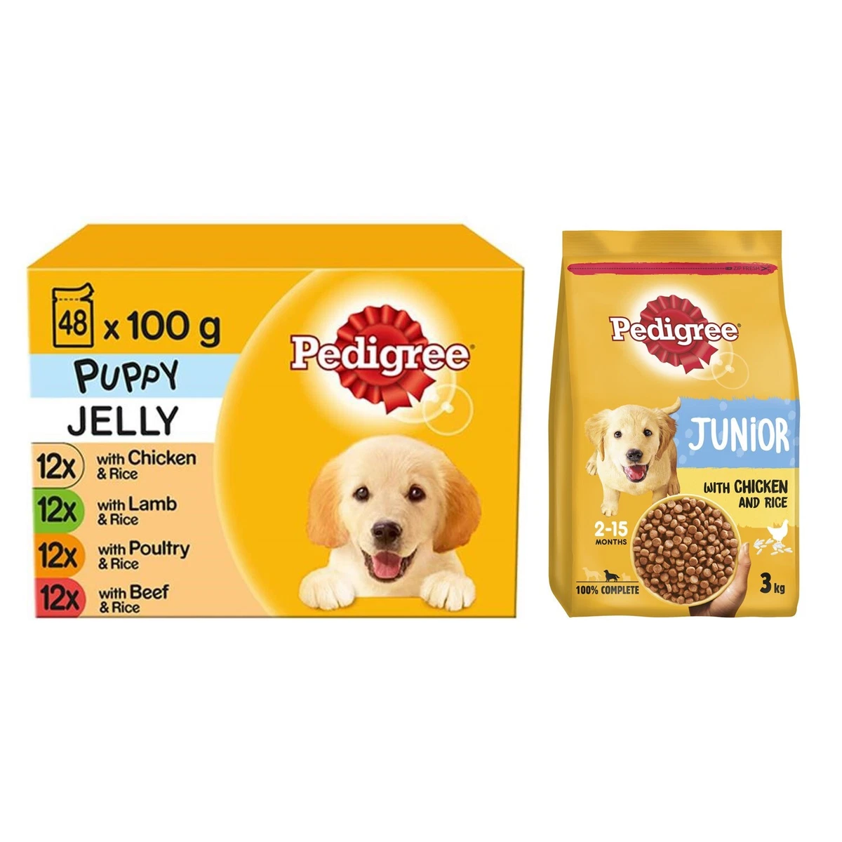 Pedigree puppy chicken clearance and rice