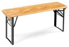 Panchina da Giardino in Legno Panca Birreria Esterno Campeggio Pieghevoli 117cm