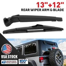 Rear Back Windshield Wiper Blade Arm Set for Jeep Wrangler JK 2007-2018