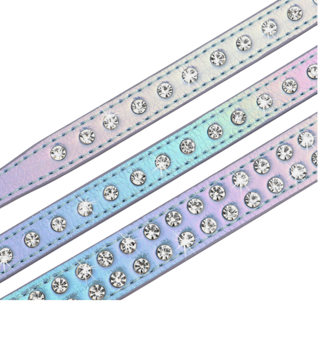 Hundehalsband mit Strasssteine für kleine Hunde Katzen Katzenhalsband XSSM