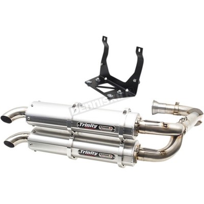 Trinity Racing Silver Stage 5 Dual Exhaust System - TR-4151D