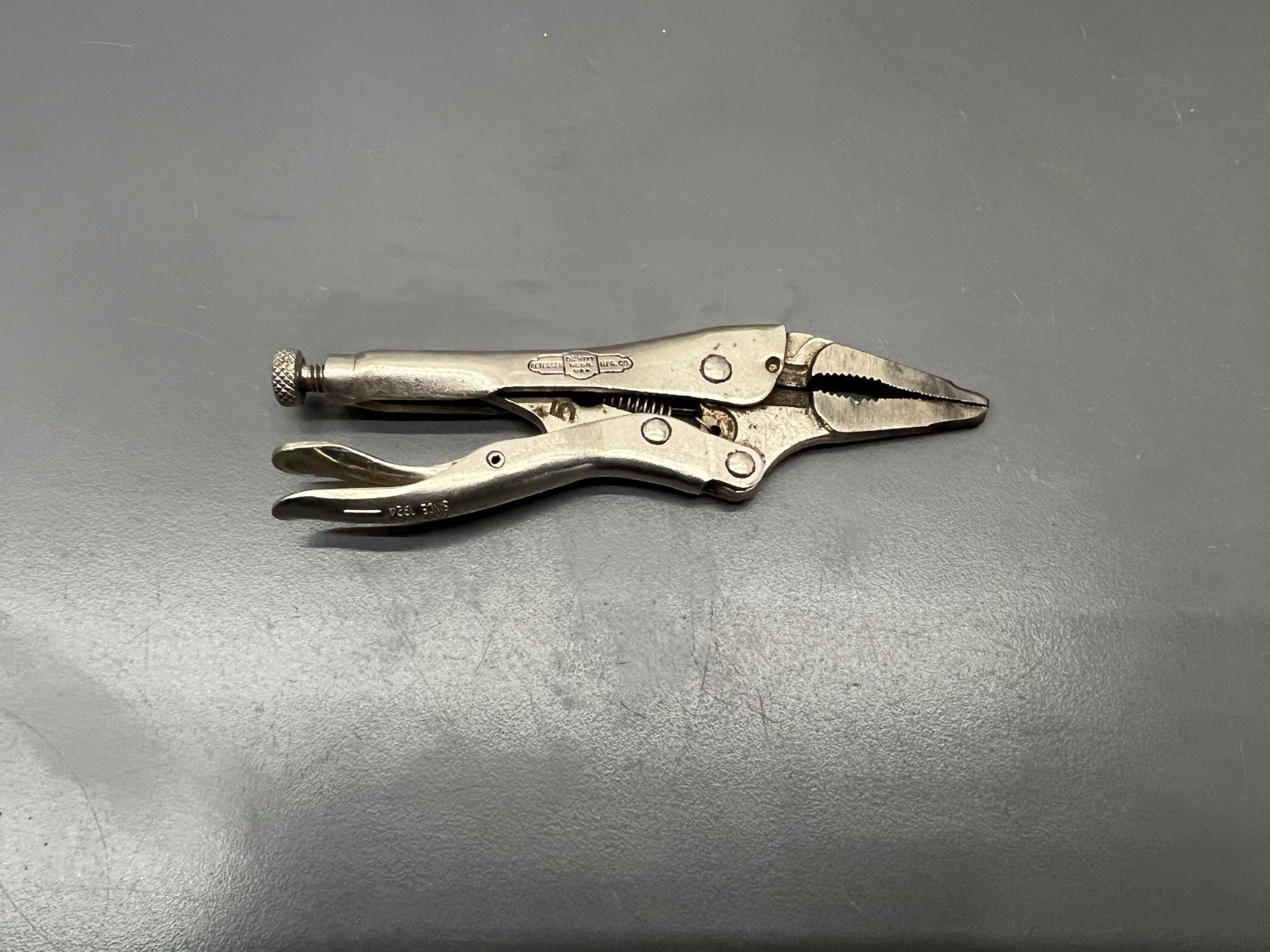 VINTAGE PETERSEN DEWITT VISE GRIP 4LN LONG NOSE LOCKING PLIERS - VGC - USA