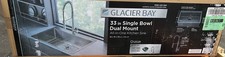 Glacier Bay Black Stainless Steel 33 in. 18G Single Bowl Kitchen Sink W/Faucet