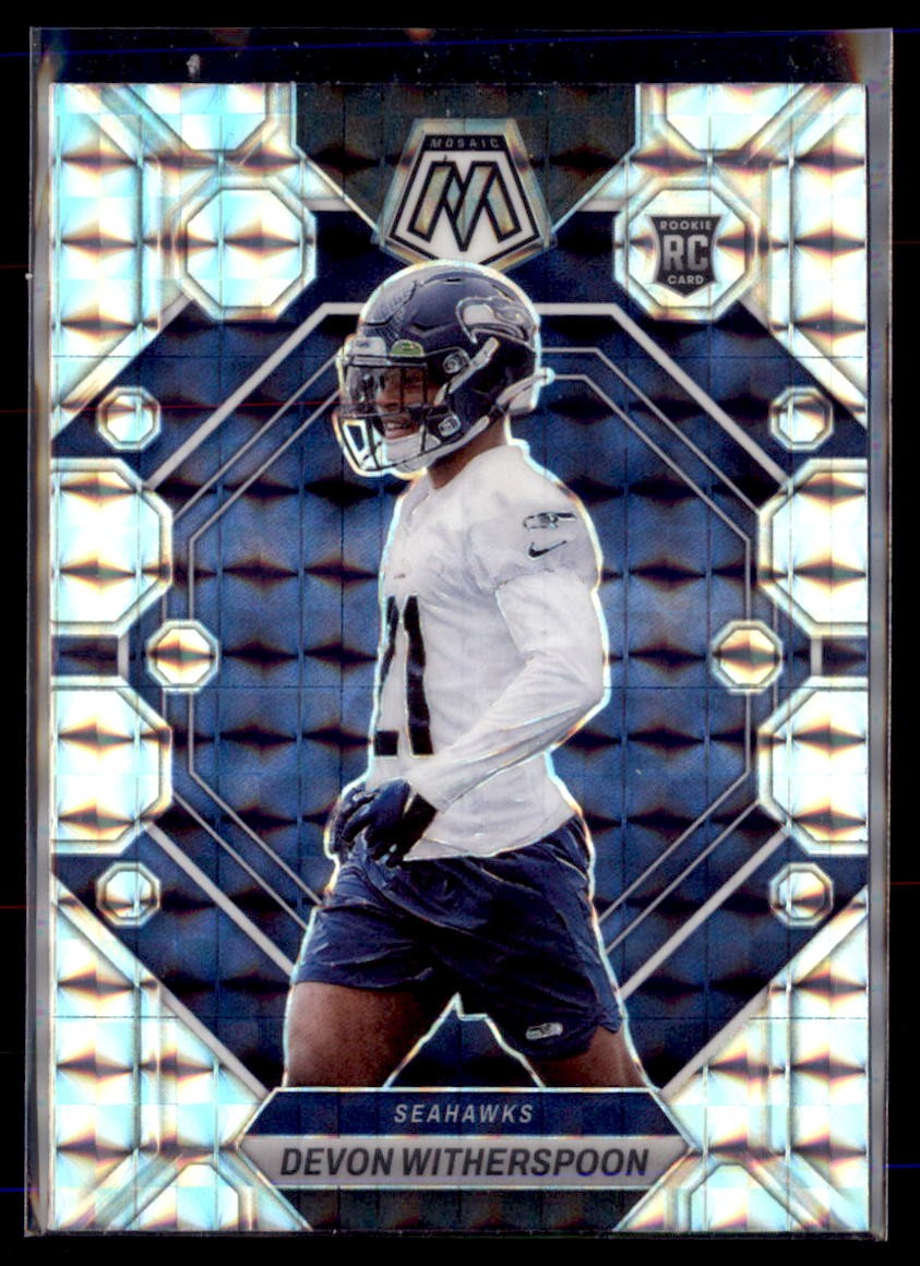 2023 Panini Mosaic Football Silver Prizm Devon Witherspoon Seahawks 313 RC
