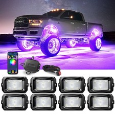 MICTUNING C2 RGBW LED Rock Lights 4/8/12/16 Pod Bluetooth APP Underglow Neon Kit
