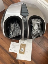 Miko Shiatsu Home Foot Massager Machine With Switchable Heat Silver 2 Remotes