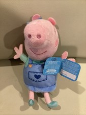 Peppa Pig PEPPA PIG in Blue Dress Plush 6"H New
