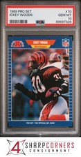 1989 PRO SET #70 ICKEY WOODS RC BENGALS PSA 10