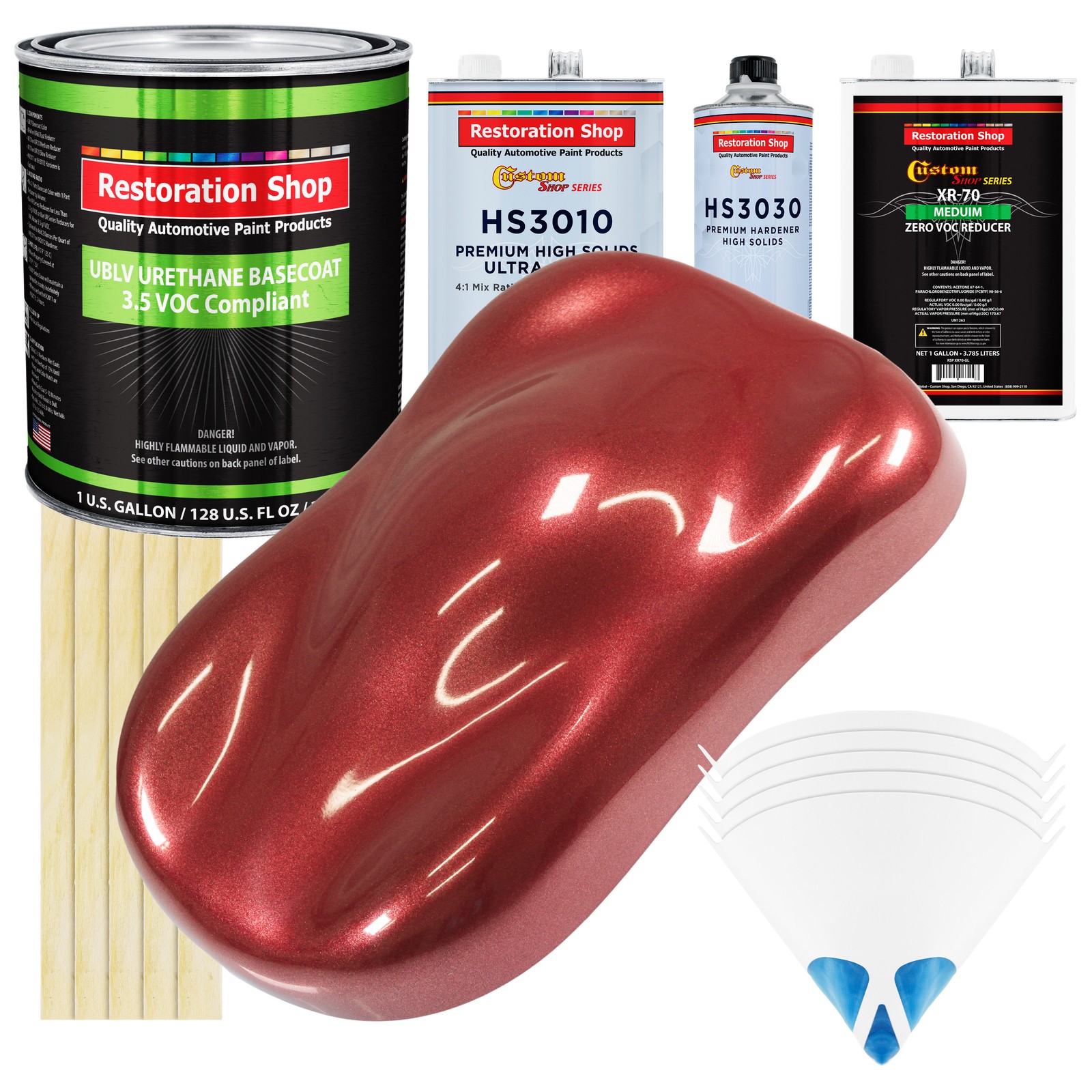 Firemist Red Premium Gallon Kit Low VOC URETHANE BASECOAT Car Auto Paint Kit